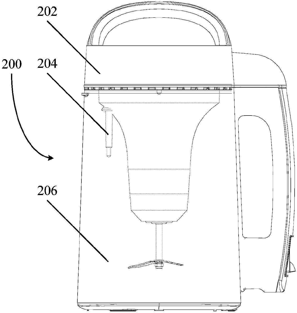 Food processor and overflowing-preventing detection method