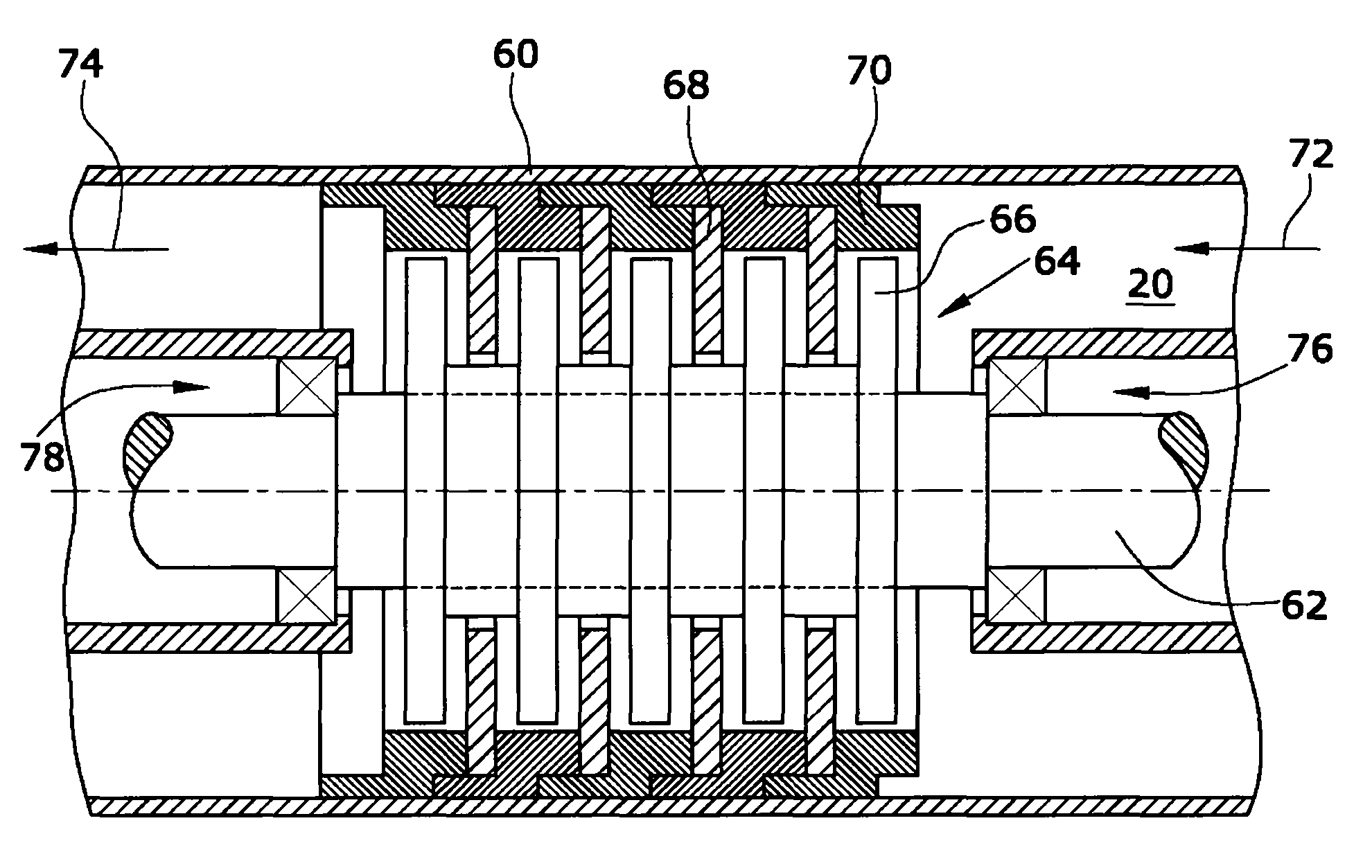 Use of a rolling-element bearing for bearing rotating components in vacuum devices and vacuum device