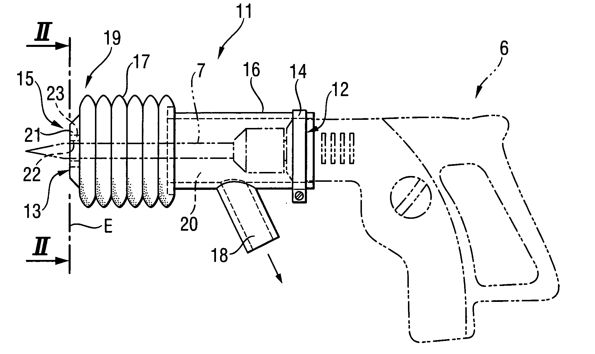 Suction device for a pick power tool