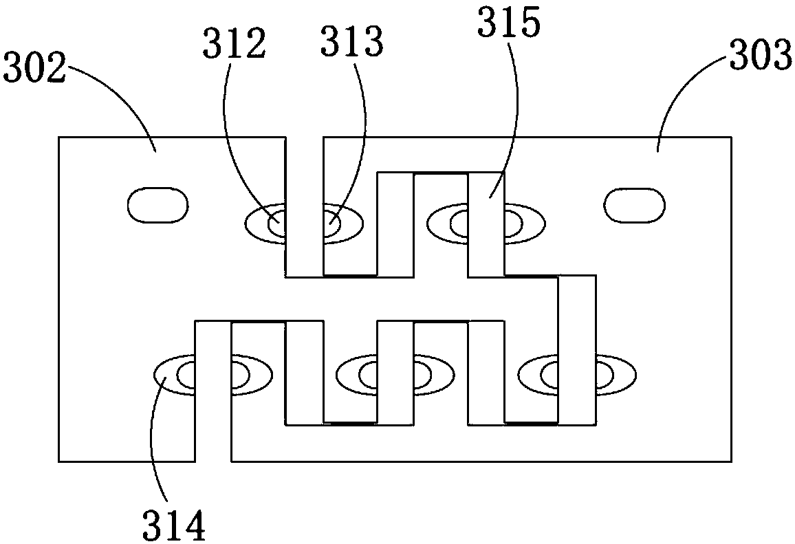 A battery bridge welding mold