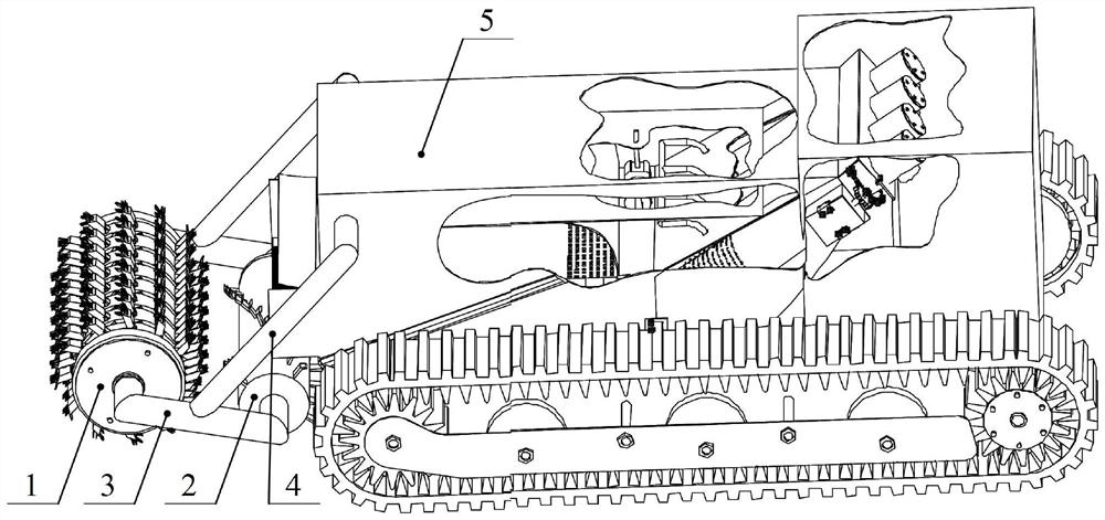 Composite collecting mechanism of seabed mining vehicle and using method of composite collecting mechanism