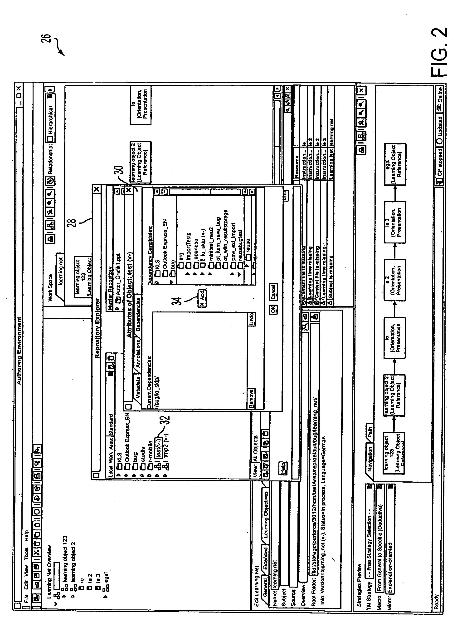 Object set optimization using dependency information