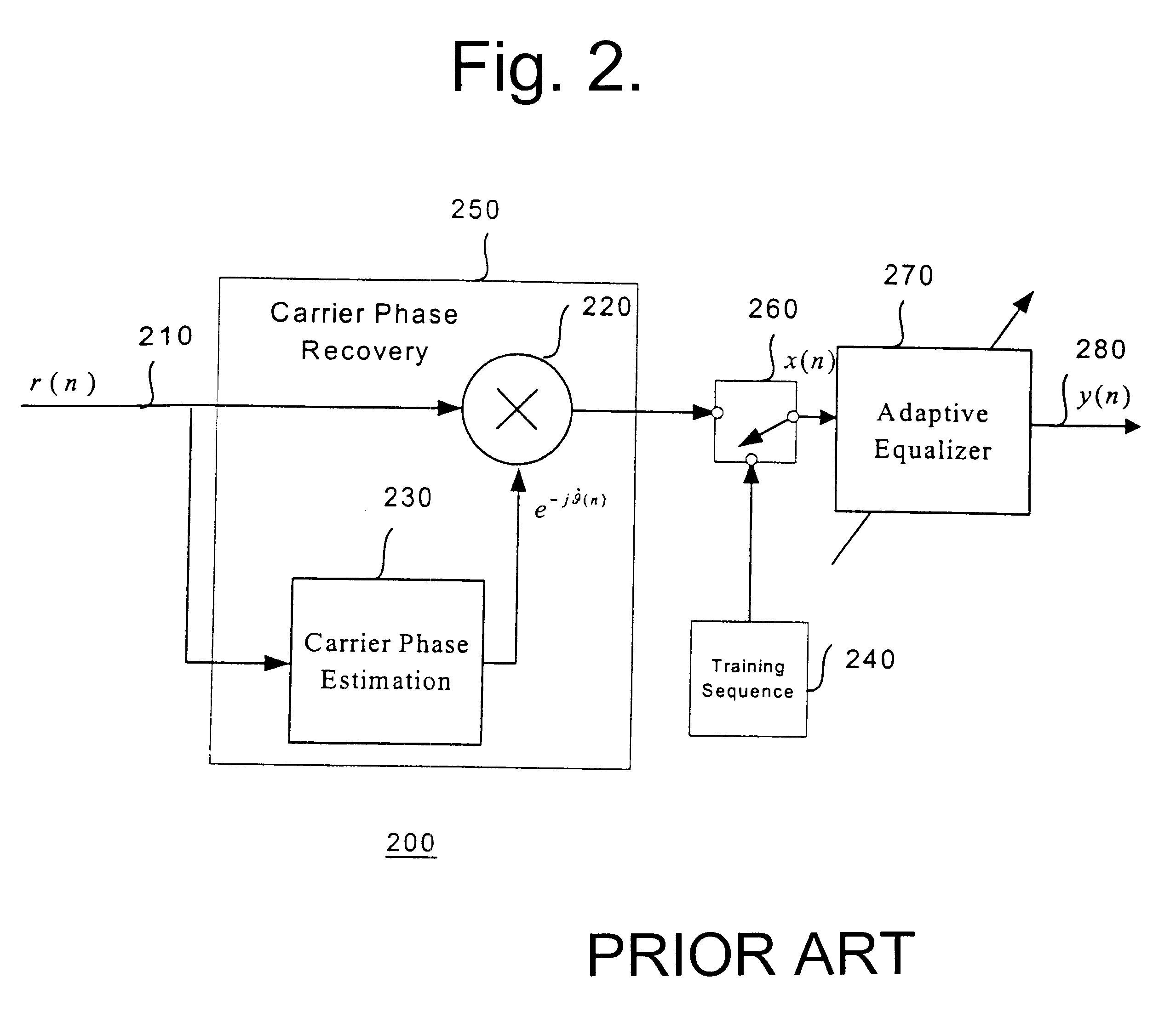 Adaptive equalizer system for short burst modems and link hopping radio networks