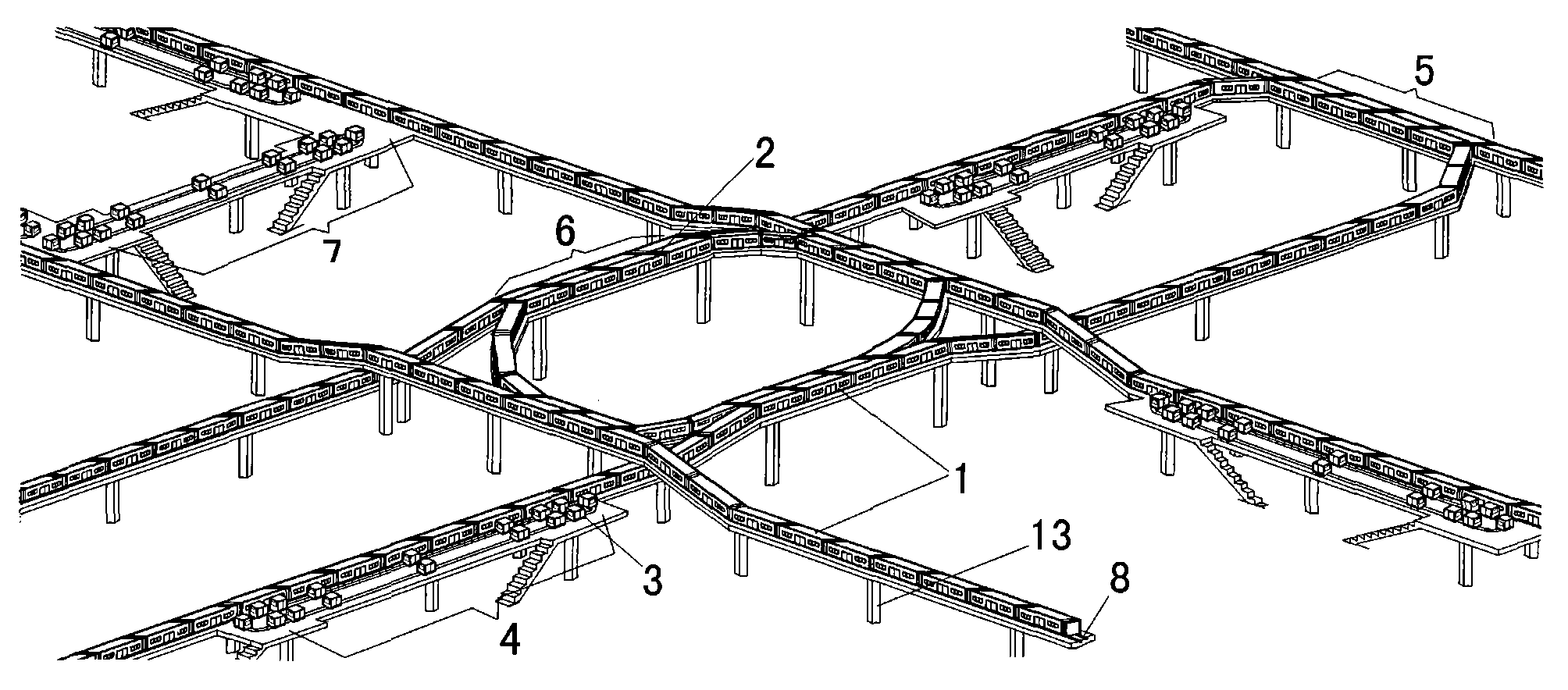 Novel public transportation networking system of high-speed fully-automatic fully-closed track train