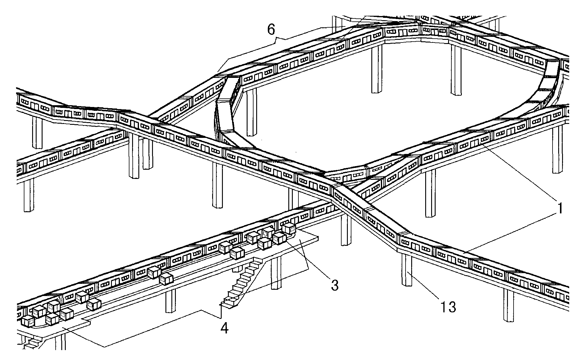 Novel public transportation networking system of high-speed fully-automatic fully-closed track train