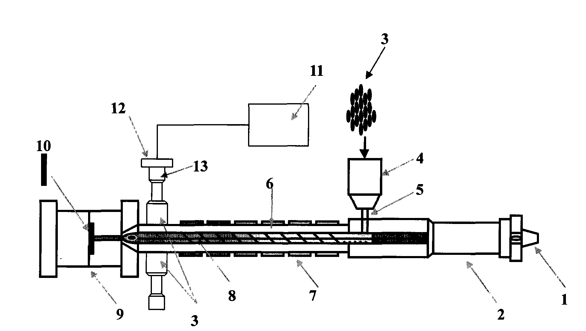 Method and device used for melt injection molding of fully-biodegradable material