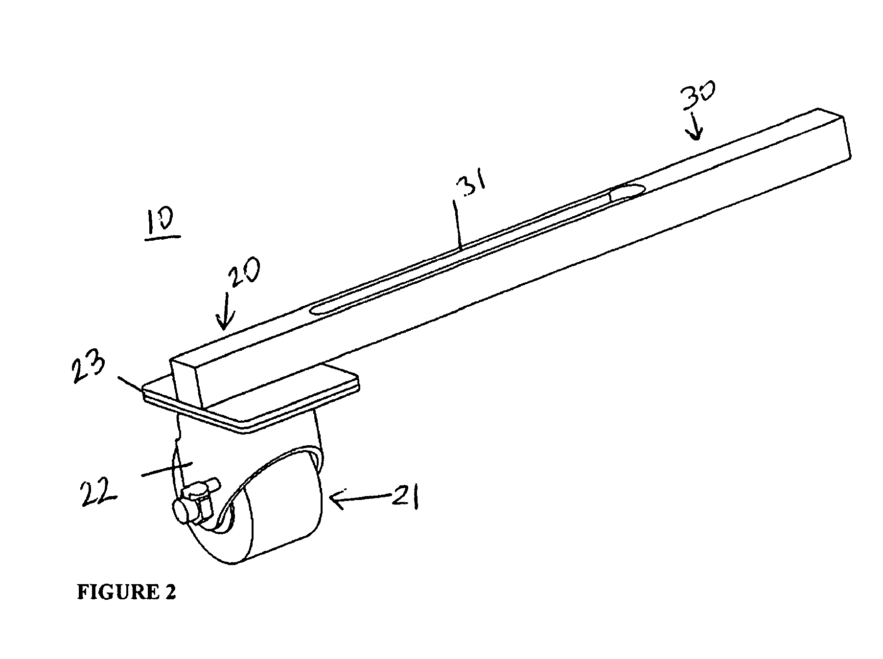 Forced extension caster assembly