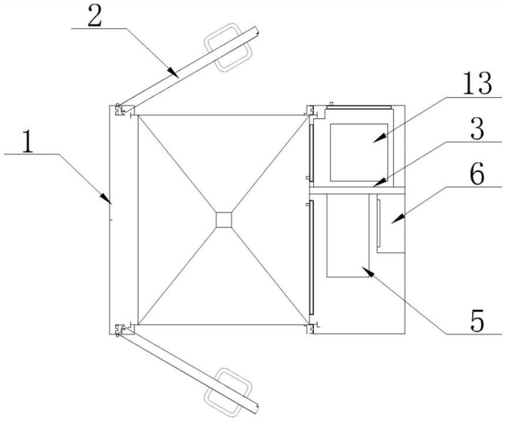 Mist spraying chamber for removing active or toxic dust particles adhered to surface of clean clothes