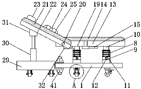 Operating bed for gynecological operation