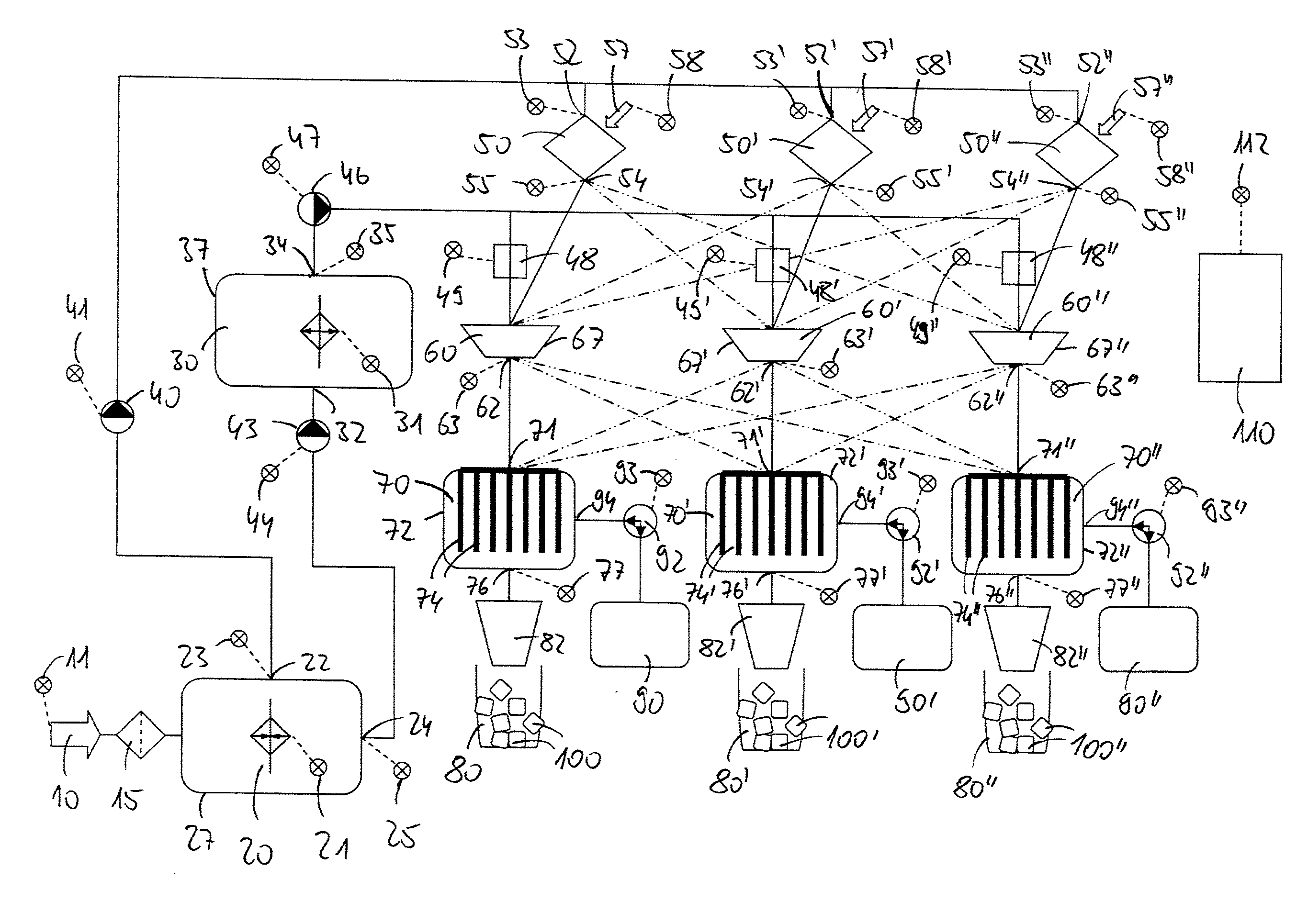 Apparatus for preparing coloured ice cubes