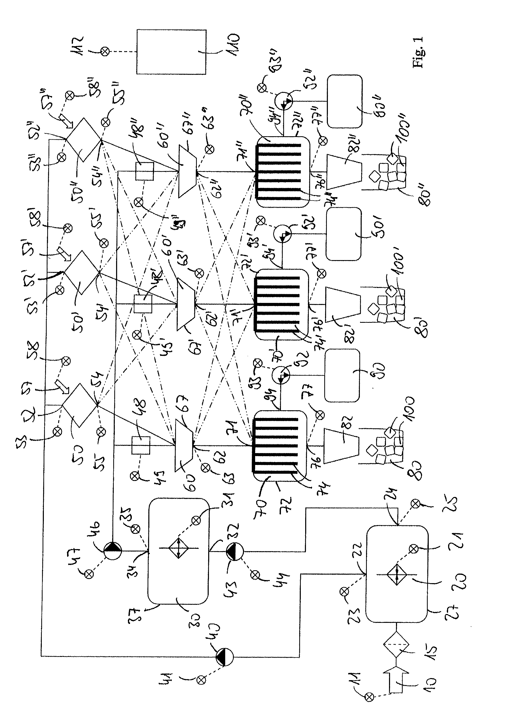 Apparatus for preparing coloured ice cubes