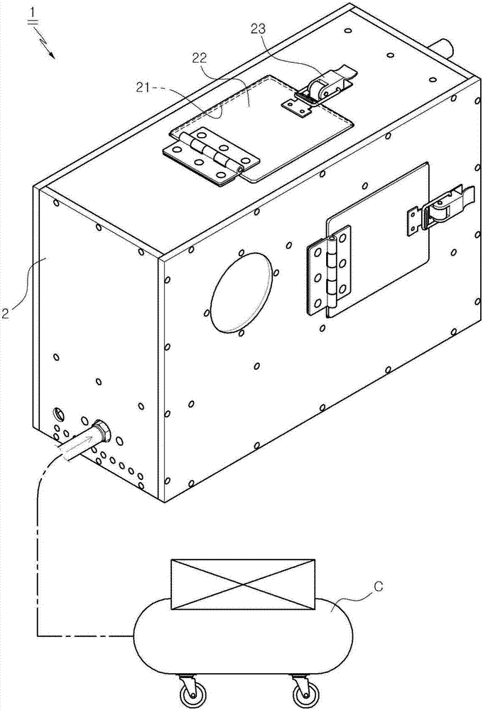 Separative supply device of compression coil spring