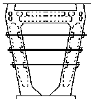 Self-anchorage cable bent tower driving cross brace arranging method