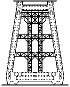 Self-anchorage cable bent tower driving cross brace arranging method