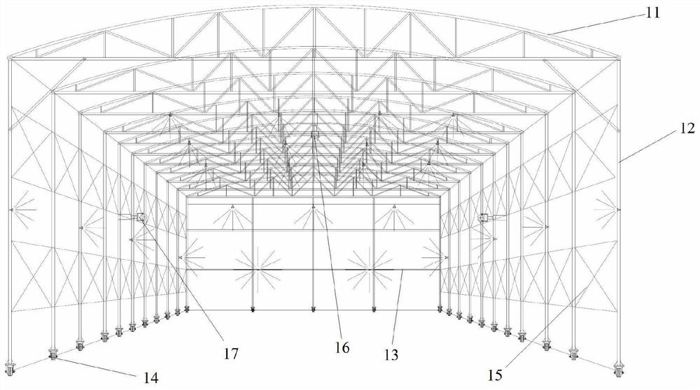 Odor inhibition and dust fall device in dredging process of contaminated site