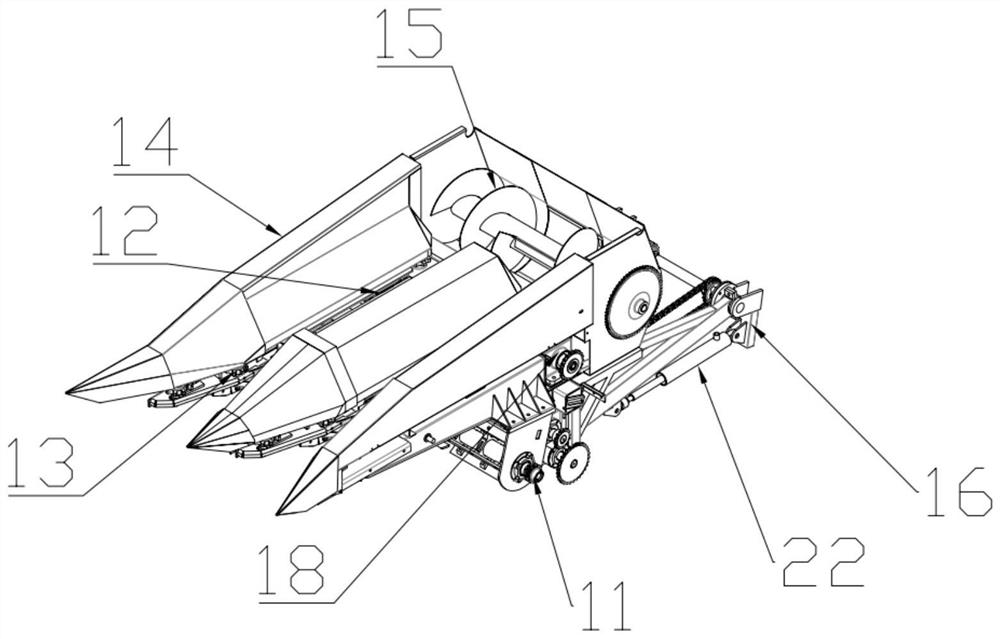 Crop harvester special for corn-soybean strip-shaped composite planting