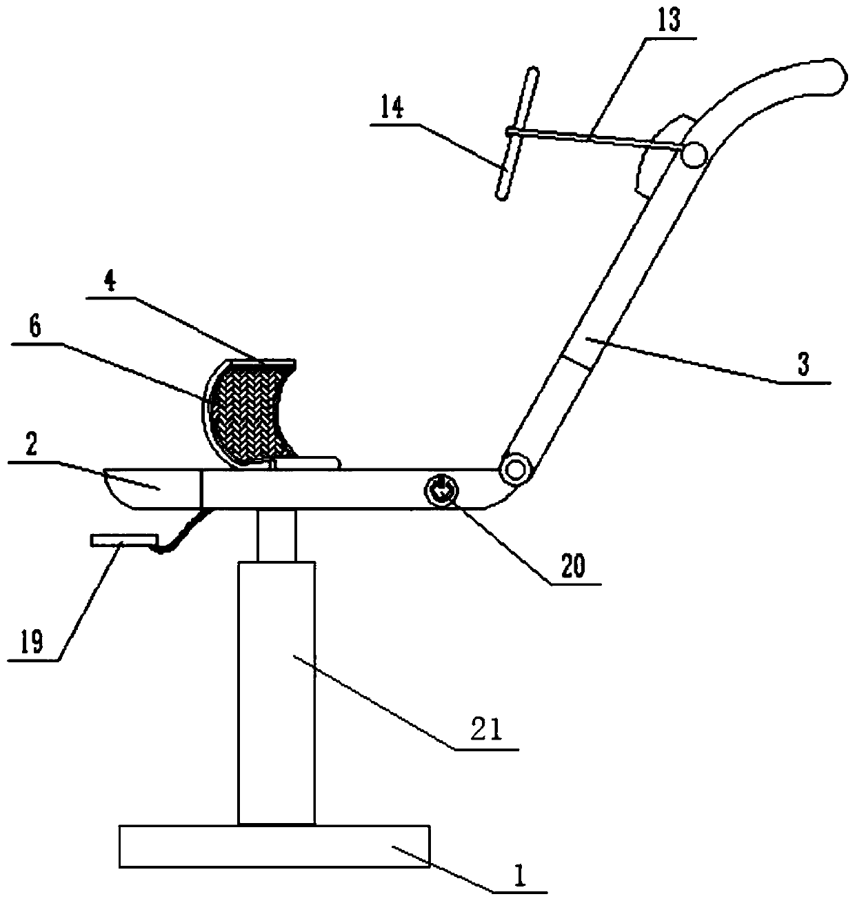 An adjustable gynecological lower body examination device