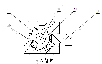 Space relative deformation measuring device for upper disc and lower disc of in-situ rock joint plane