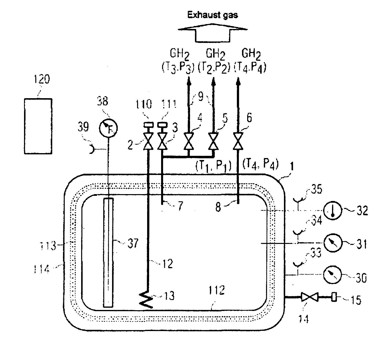 Replaceable cartridge for liquid hydrogen