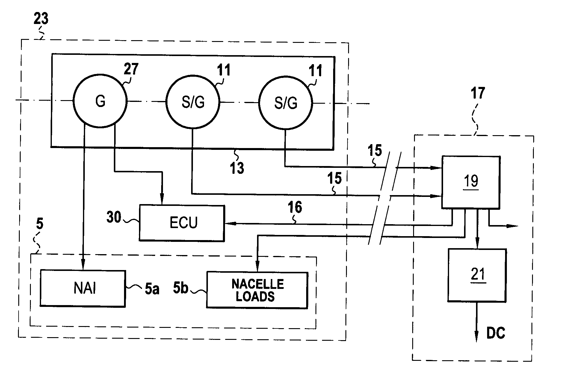 Electrical power supply circuit in an aircraft for electrical equipment including a de-icing circuit