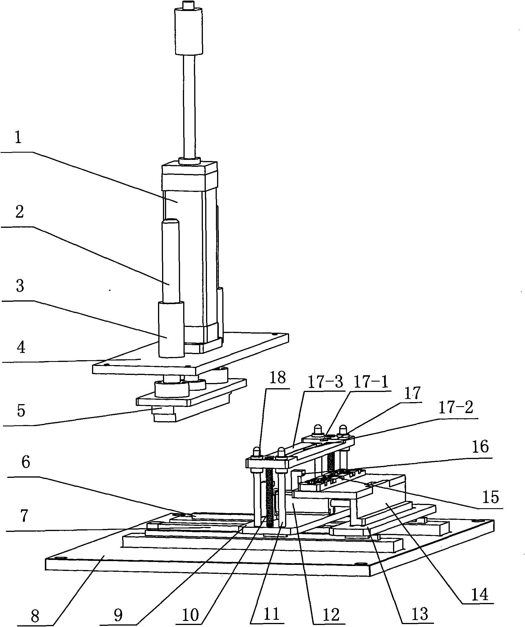 Lamp crimping and assembling mechanism