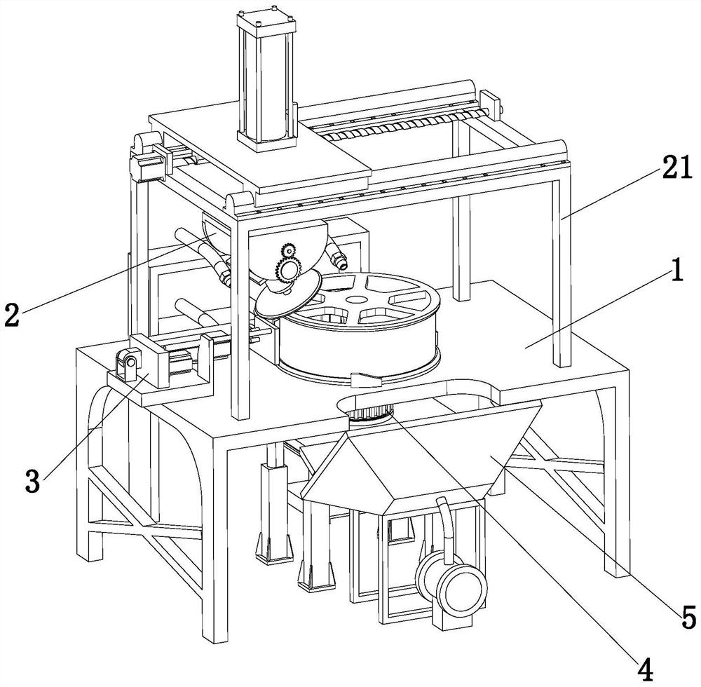 A polishing device for new energy vehicle wheel hub processing