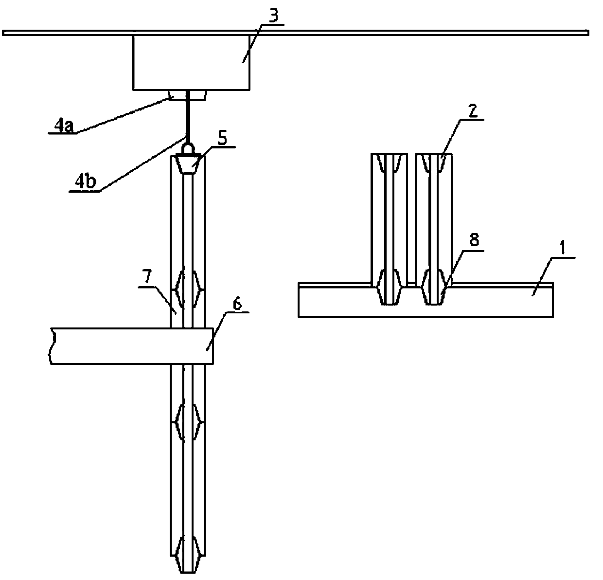 Large-scale direct current electric arc furnace continuous smelting high titanium slag electrode adding device and use method thereof