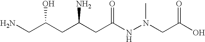 Administration of negamycin or deoxynegamycin for the treatment of bacterial infections