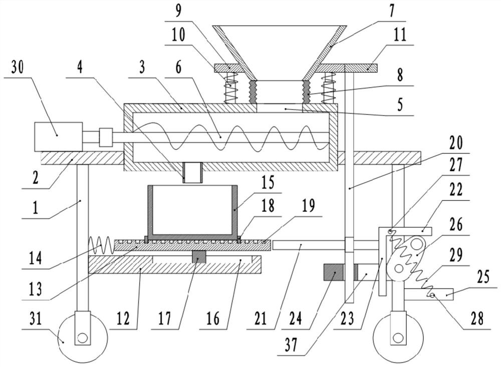 Fabricated type building module pouring device