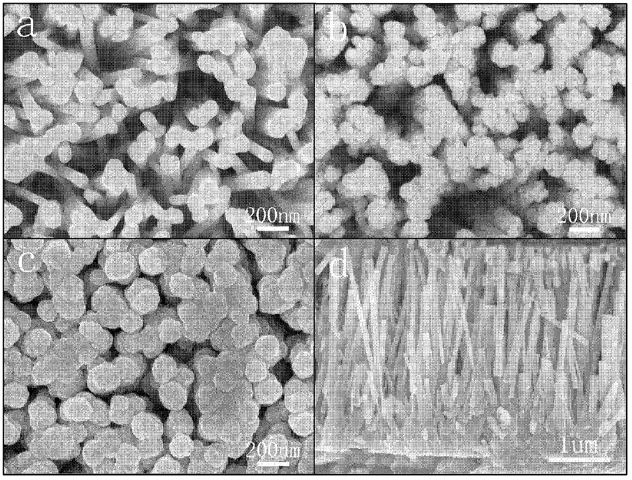 ZnO/CdSe/CdTe nanorod array photoelectrode and preparation method thereof