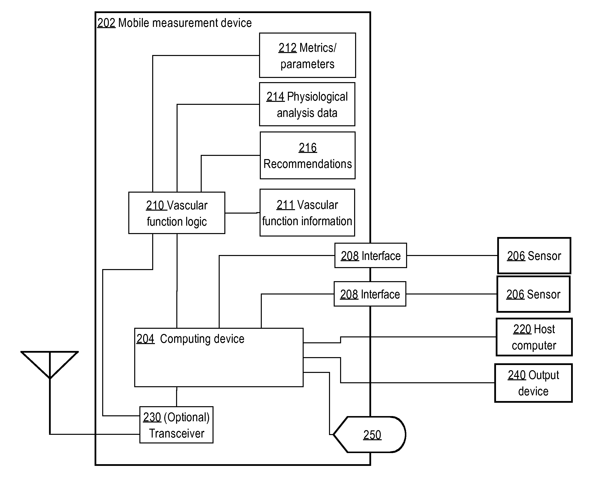 Mobile vascular health evaluation devices