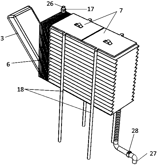 Flexible bag type extruding and rolling type full-automatic washing machine and washing method thereof