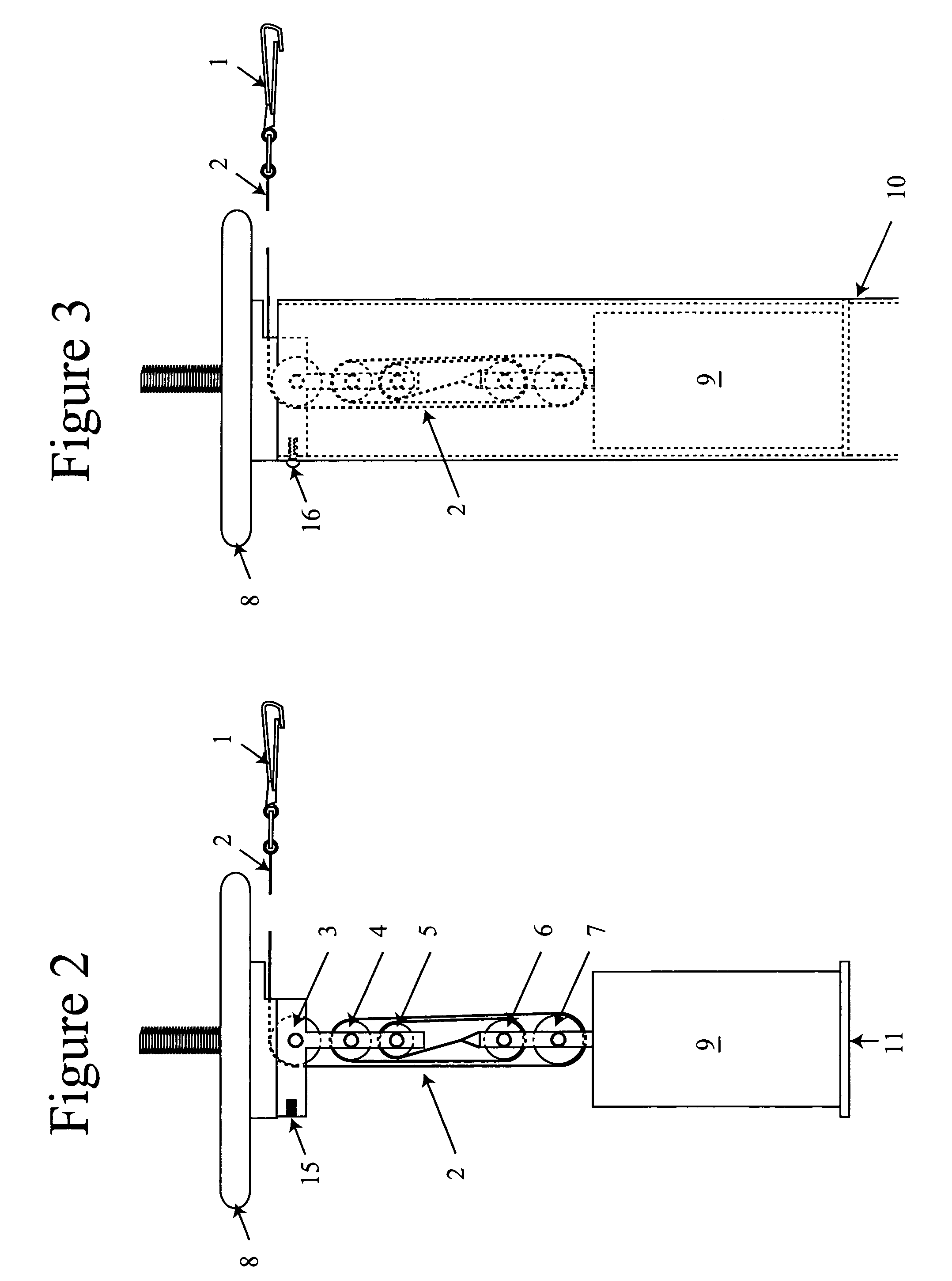 Weighted pulley system crowd control stanchion