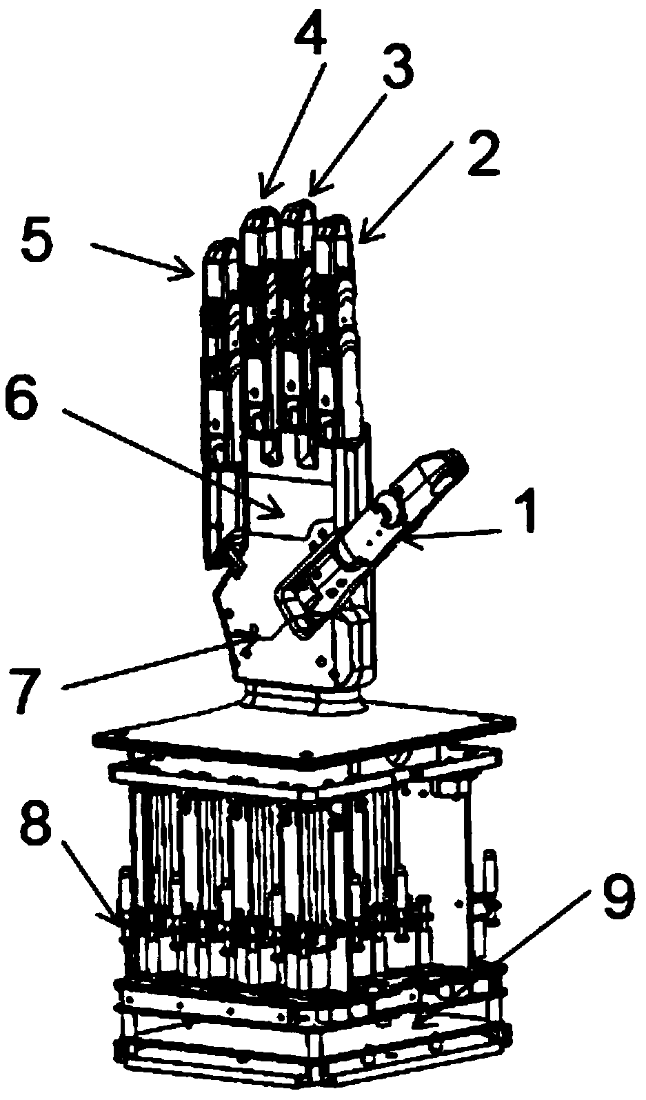 12-freedom-degree five-finger mechanical arm