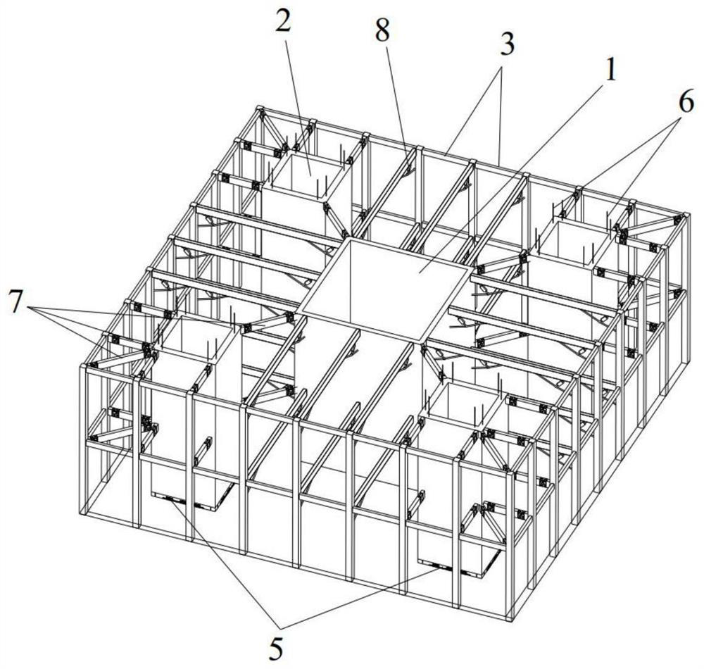 Frame-corewall energy dissipation and seismic mitigation structure system with multi-pendulum tuning core tubes