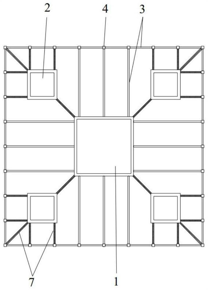 Frame-corewall energy dissipation and seismic mitigation structure system with multi-pendulum tuning core tubes