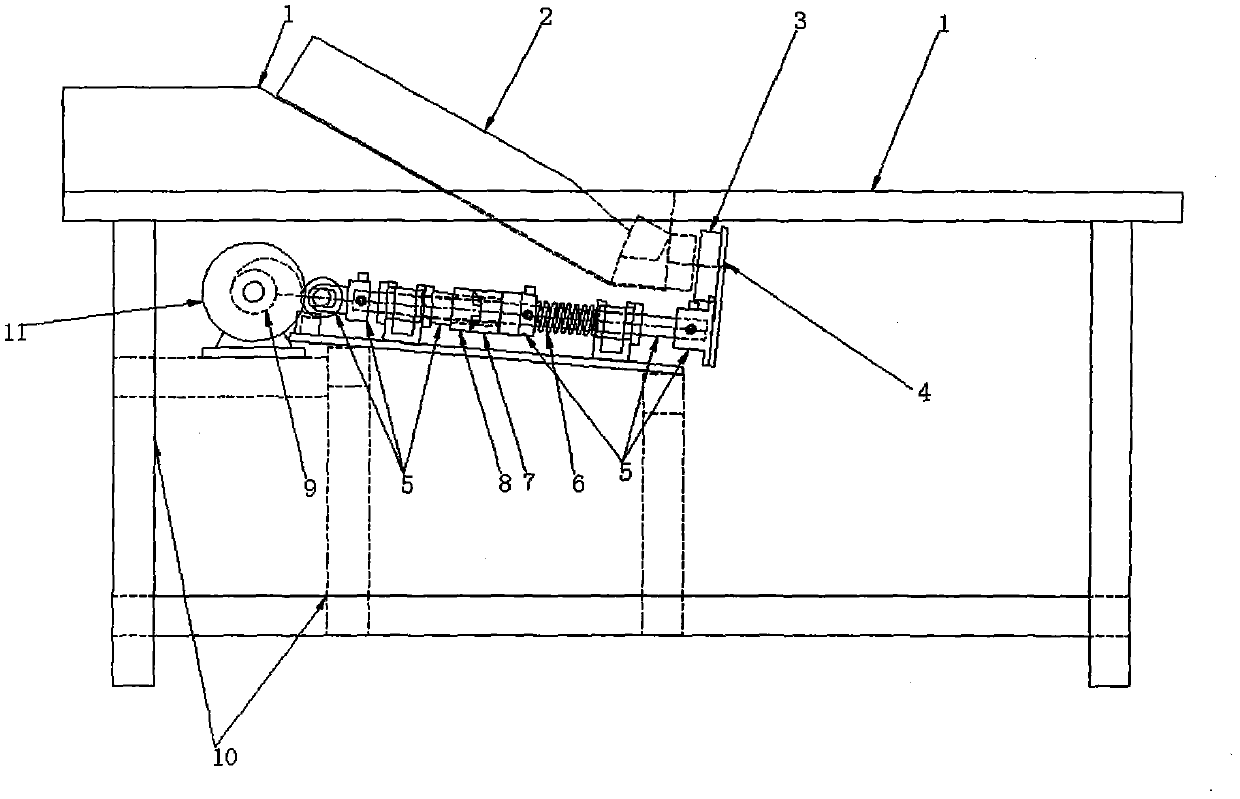 Fiber bundle finishing and aligning equipment with adjustable beating amplitude and frequency