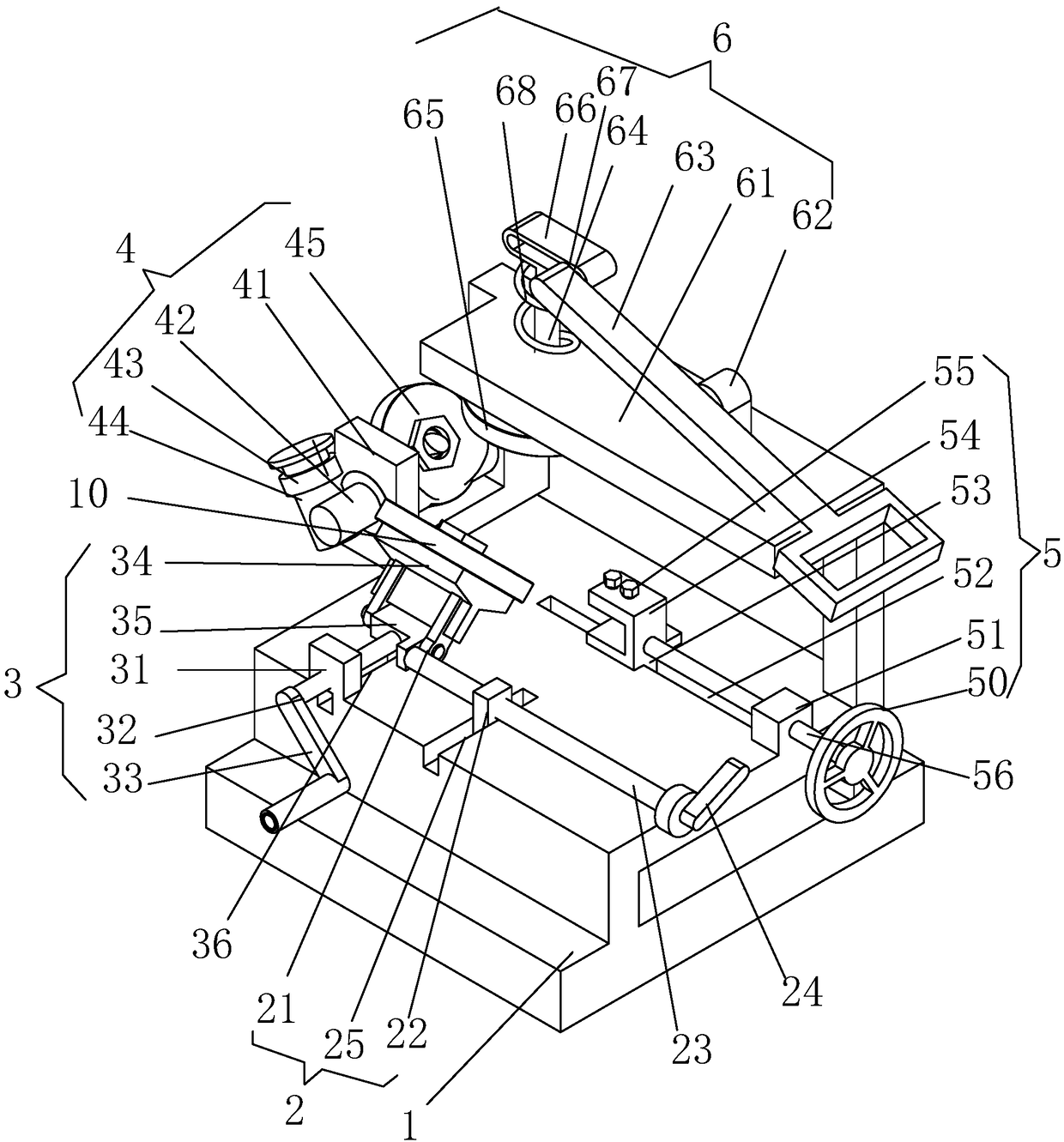 Grinding device for preventing hands from getting hurt