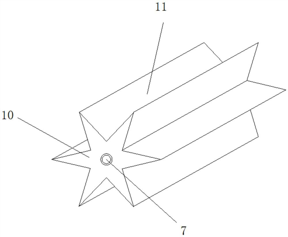 A red lead oxidation furnace discharge cooling device