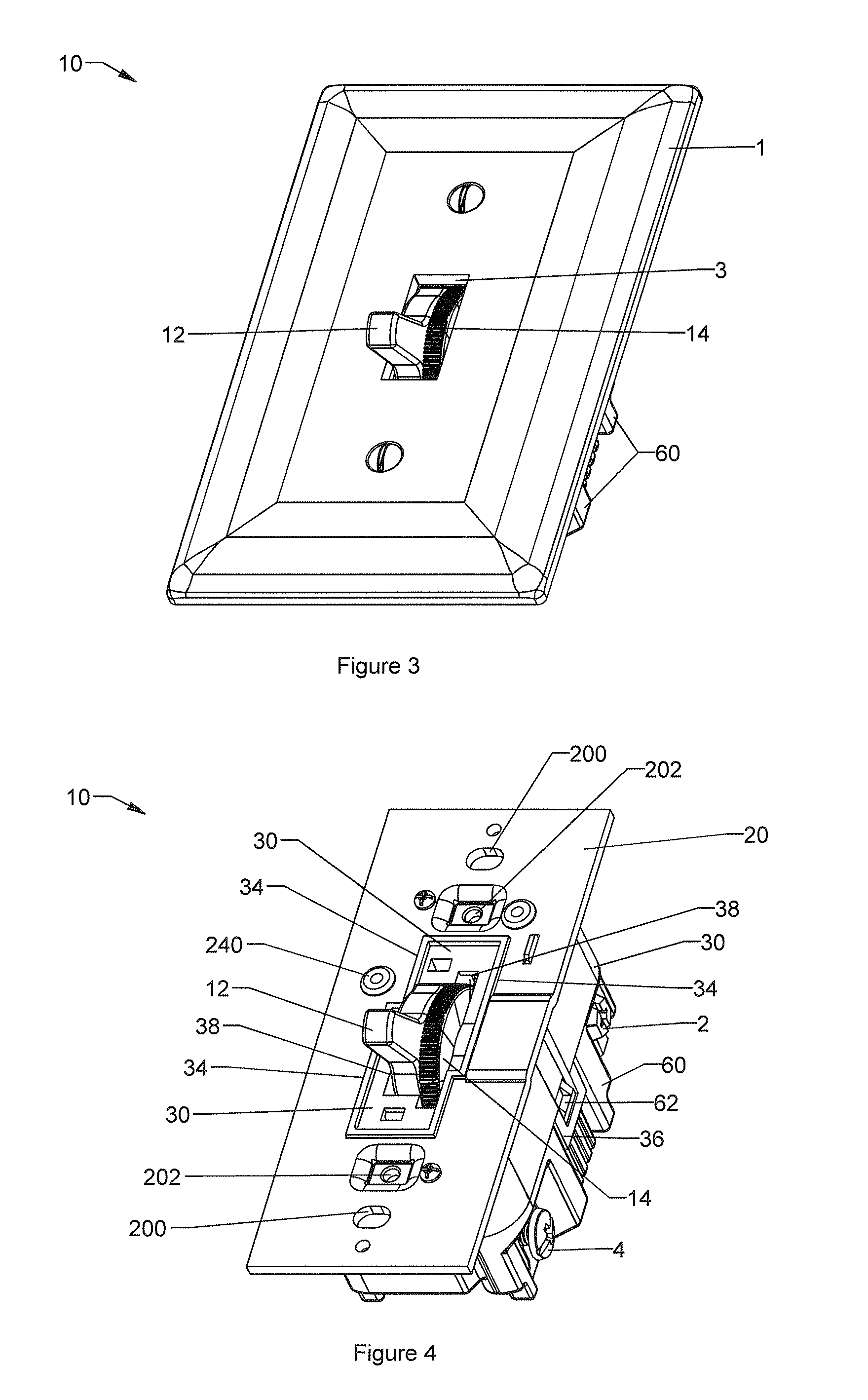 Toggle switch and variable actuator control