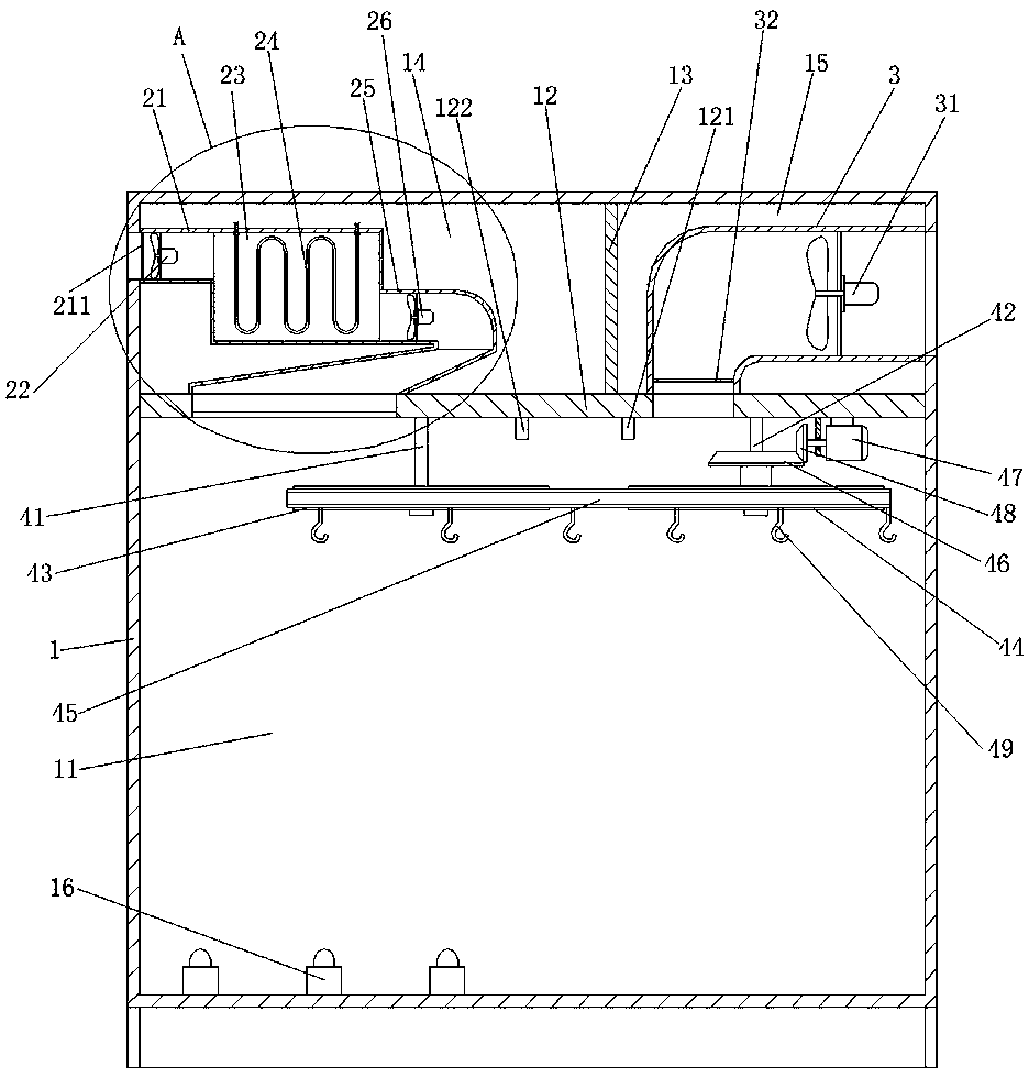 Intelligent wardrobe with drying and sterilizing functions