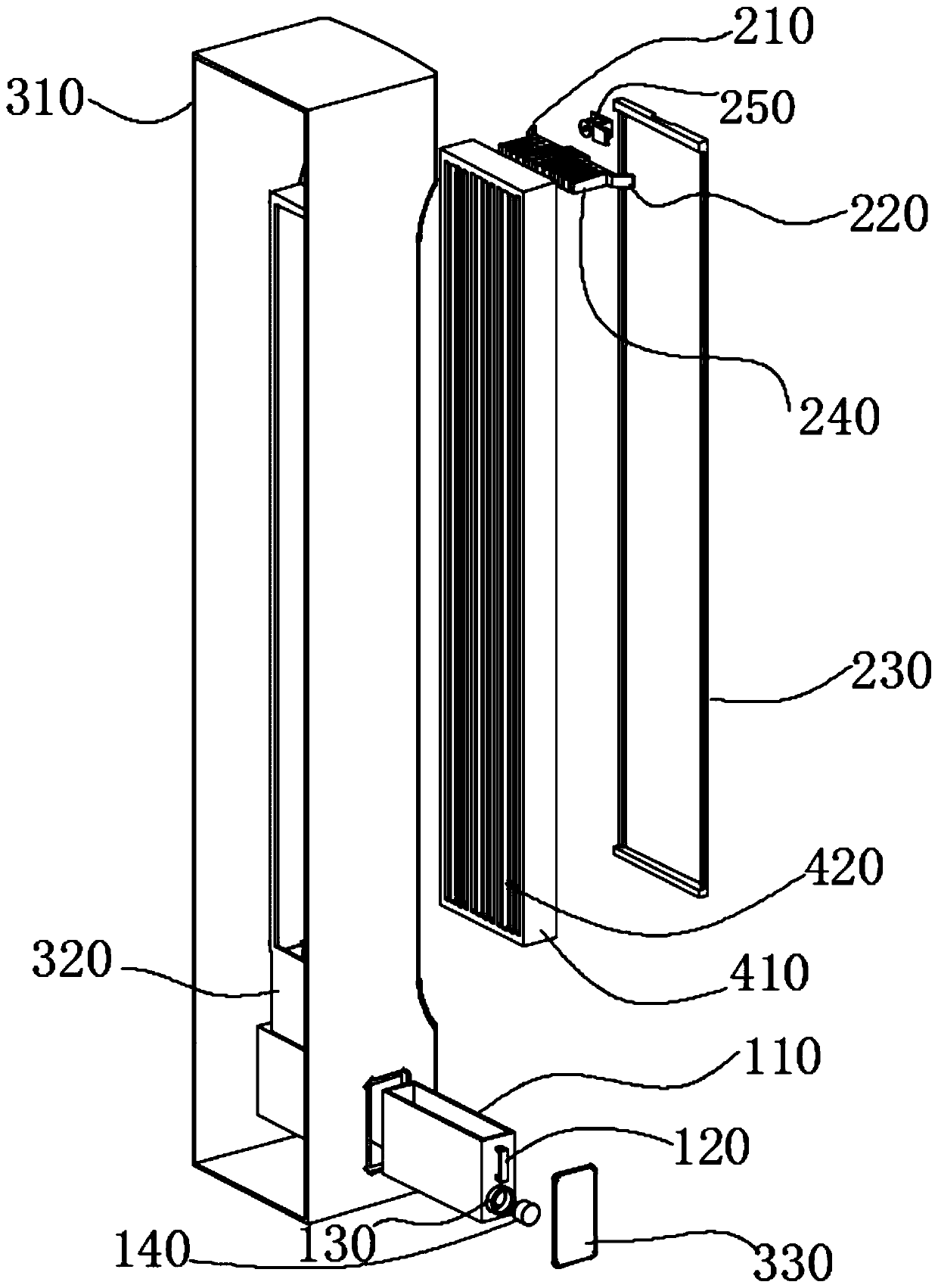 Air inlet and dust removal device and air delivery device with air inlet and dust removal device