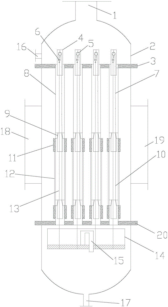 An in-pipe redistribution film generating device for automatically cleaning smoke and dirt outside the pipe