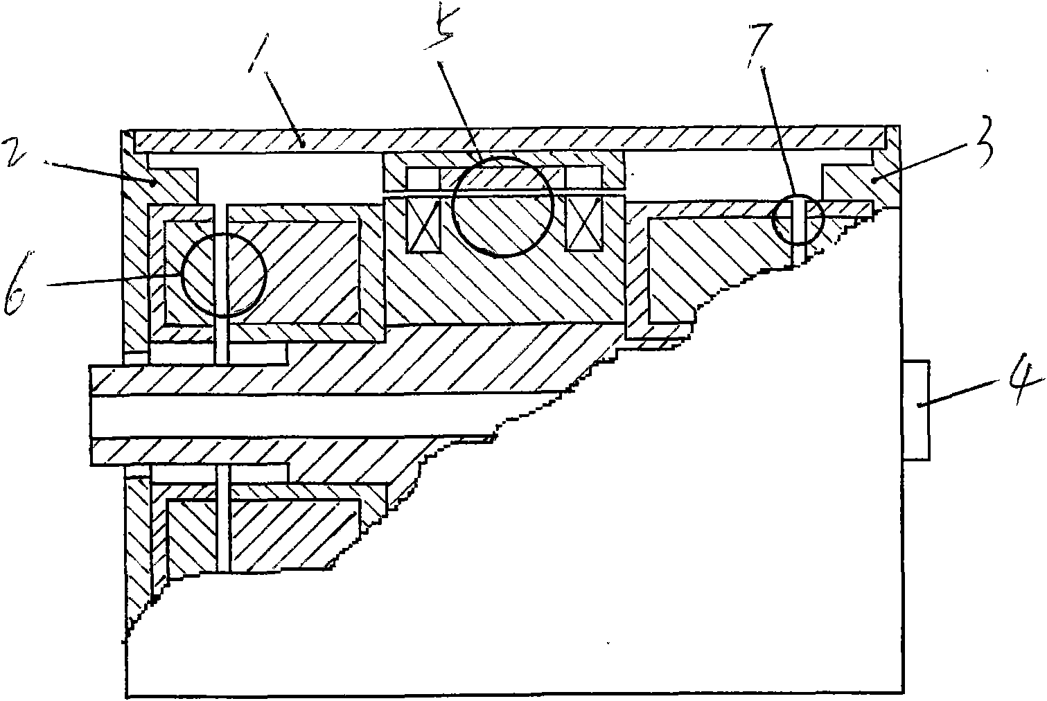 Single degree of freedom magnetic suspension rotor support system as well as magnetic bearing and weight losing method