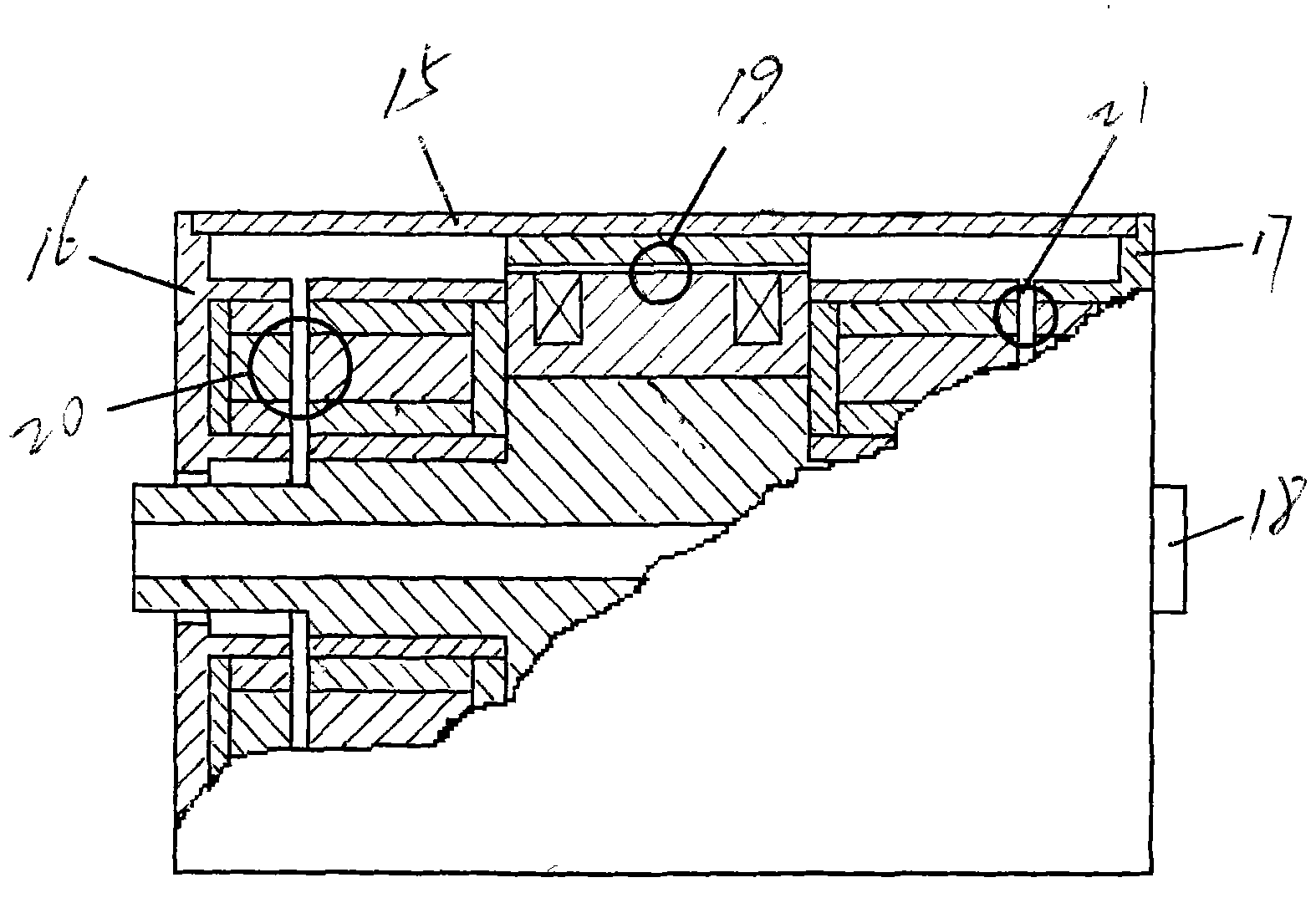 Single degree of freedom magnetic suspension rotor support system as well as magnetic bearing and weight losing method