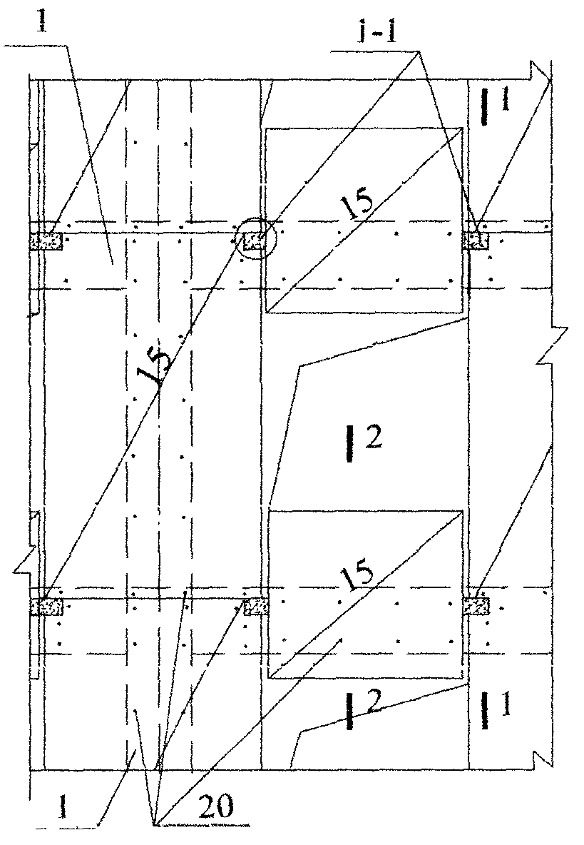 Assembled wall assembled on side of main building structure in held manner