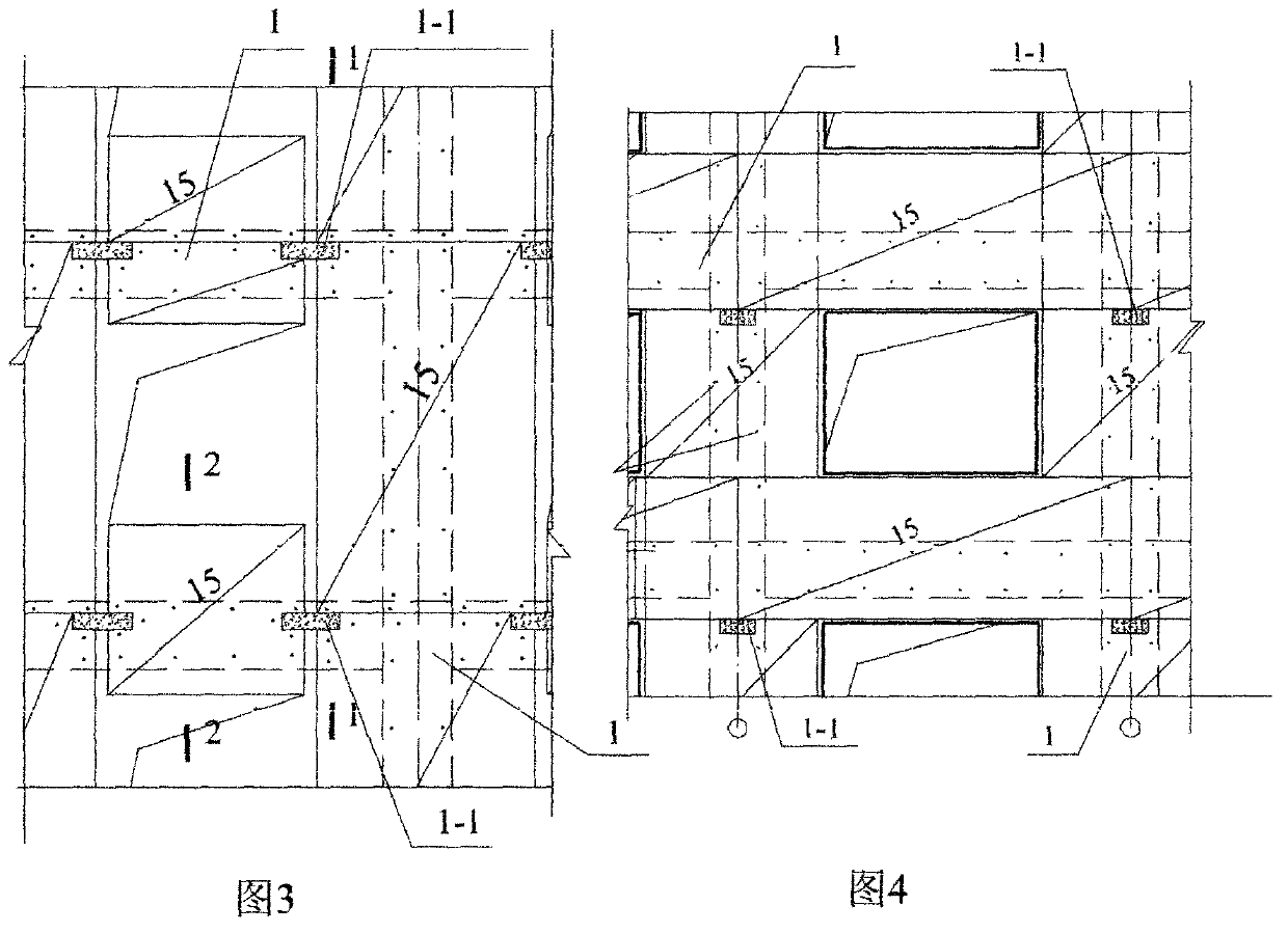 Assembled wall assembled on side of main building structure in held manner