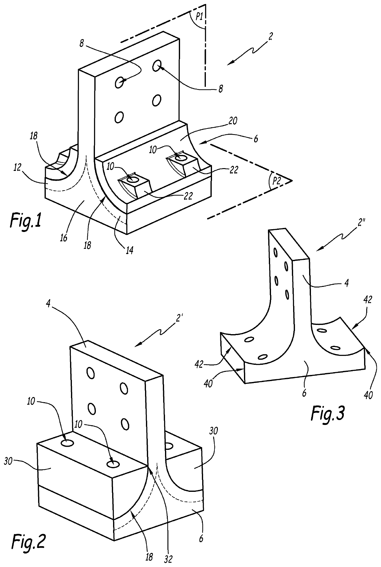 Connecting assembly comprising a connecting piece and at least two bearers