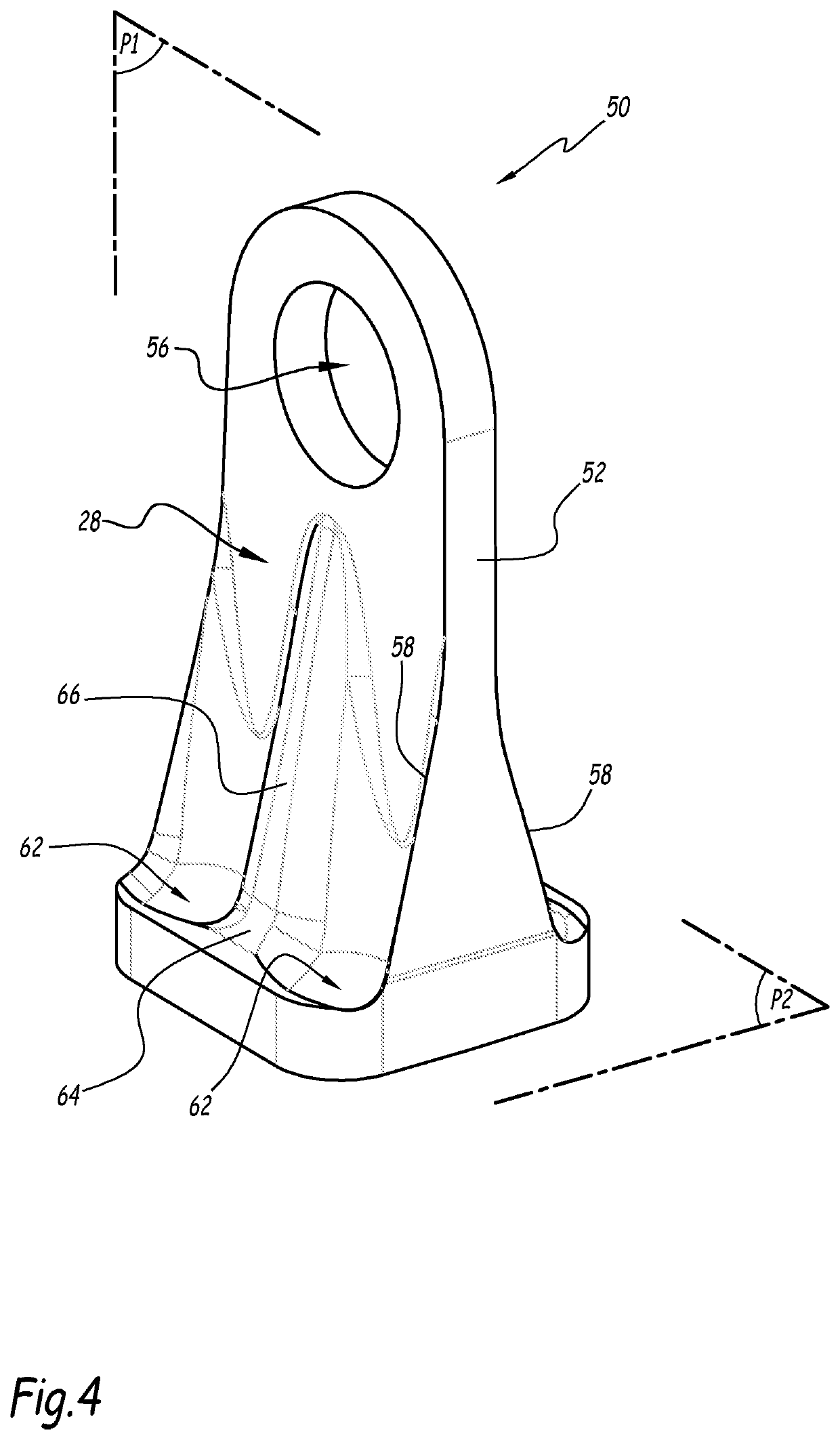 Connecting assembly comprising a connecting piece and at least two bearers