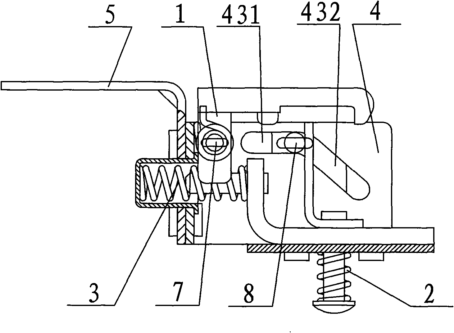 Guide structure in switching mechanism of drop-out type fuse